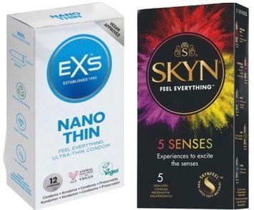 Набор з SKYN 5 Senses + EXS NANO Thin 12 шт SOS7811 фото