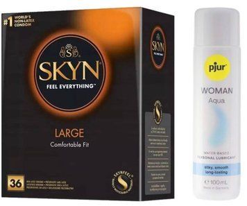 Комплект  SKYN Large 36 шт + Pjur Woman Aqua 100 мл SOS13235 фото