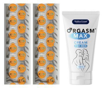 Комплект: EXS Delay 10 шт + Пролонгатор Medica Group Orgasm Max for Men 50 мл SOS11000 фото