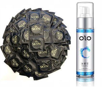 SKYN ORIGINAL &ndash; 50 шт и Лубрикант OLO охлаждающий - 60 мл в подарок SOS702 фото