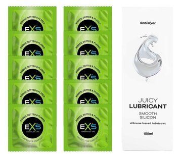 Комплект: EXS EXTREME 10 шт. + Лубрикант Satisfyer Smooth Silicon 150 мл SOS11491 фото