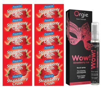 Набор Pasante Strawberry Crush 10 шт + Orgie WOW! Strawberry Ice, 10 мл SOS13977 фото