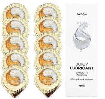 Комплект OLO &ldquo;Лід і Полум&rsquo;я&rdquo; 10 шт. + Лубрикант Satisfyer Juicy Lubricant Smooth Silicon 150 мл SOS12533 фото