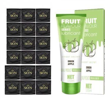 Комплект: SKYN ORIGINAL 18 шт. + SWEET SECRET Яблуко 120ml OLO SOS11240 фото