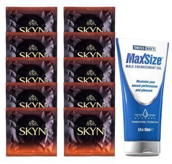 Комплект Skyn Warming 10 шт + Swiss Navy Max Size Cream (150 мл)  SOS14453 фото