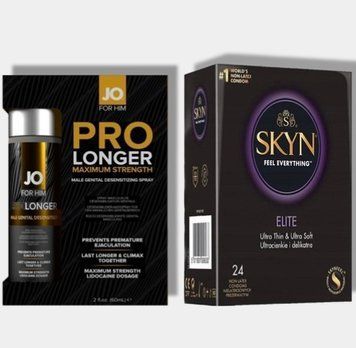 SKYN Elite 24 шт + Пролонгатор JO Prolonger Spray with Lidocaine (60 мл) SOS5774 фото