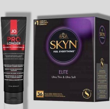 SKYN Elite, 36 шт + Пролонгатор System JO Prolonger Gel (60 мл) SOS5288 фото