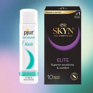 Набір Skyn Elite 10 шт + Лубрикант pjur Woman Nude 100 мл SOS4357 фото