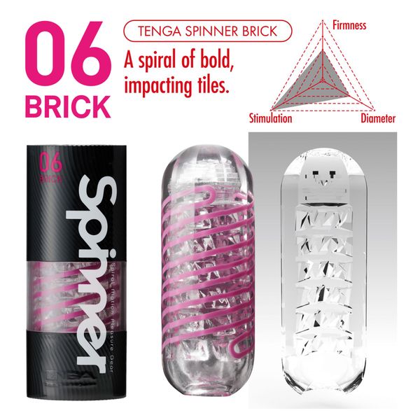 Мастурбатор Tenga Spinner 06 Brick с упругой стимулирующей спиралью внутри SO4300 фото