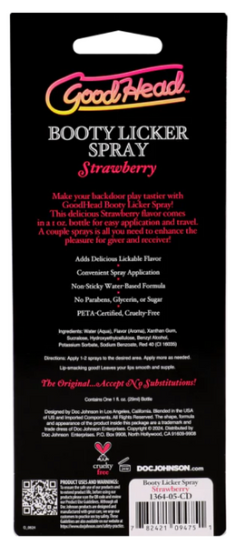 Спрей для анилингуса Doc Johnson GoodHead Booty Licker Spray - Strawberry 29 мл SX2525 фото