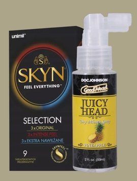 Набір Skyn Selection 9 шт + Спрей Doc Johnson GoodHead &ndash; Juicy Head Dry Mouth Spray &ndash; Pineapple 59мл SOS5088 фото