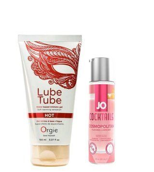 Набор - Лубрикант ORGIE LUBE TUBE HOT, 150 мл и Лубрикант System JO H2O &mdash; Cosmopolitan 60 мл LB31 фото