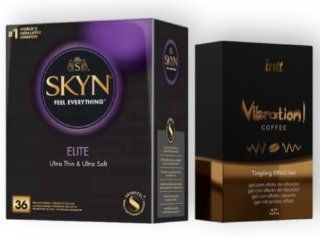 Skyn Elite 36 шт + Intt Vibration Coffee (15 мл) SOS7134 фото