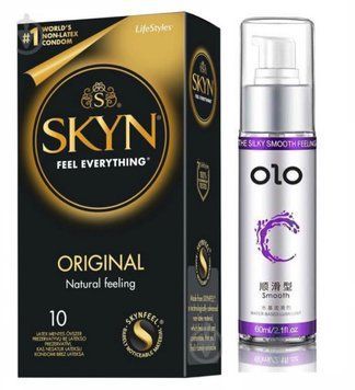 Набор SKYN ORIGINAL 10 шт и Лубрикант "Olo Smooth" &mdash; 60 мл SOS745 фото