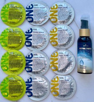 набор 12 штук ONE Super Studs, Glowing Pleasures, Classic + Sensuva Natural Ultra-Thick Water-Based (57 мл) SOS3920 фото