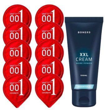 Комплект OLO Warming 001 10 шт + Boners Penis XXL Cream (100 мл) SOS14404 фото