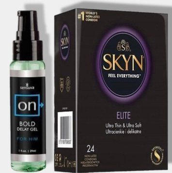 SKYN Elite 24 шт + Пролонгатор Sensuva - ON Bold (29 мл) SOS5775 фото