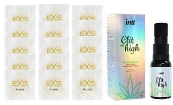 Комплект EXS Pure15 шт + Intt Clit Me On High Cannabis Oil, 15 мл SOS14822 фото