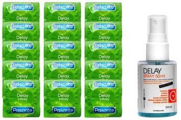 Комплект: Pasante Delay 15 шт + Пролонгатор LOVELY LOVERS DELAY SPRAY 50 ML SOS11091 фото