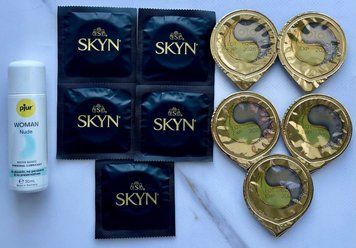 Набір SKYN Original 5 шт + OLO Лід і Полум'я 001 5 шт + Лубрикант pjur Woman Nude 30 мл SOS3478 фото