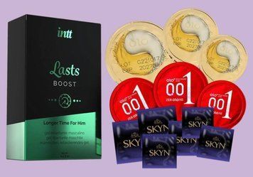 Комплект 15 шт OLO, SKYN + Пролонгатор Intt Lasts (15 мл) SOS4258 фото