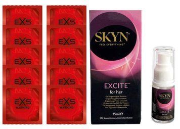 Комплект EXS Warming 10 шт + SKYN Excite Orgasmic Gel for Her 15 мл SOS14304 фото