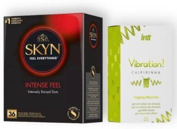 Skyn Intense feel 36 штук + Intt Vibration Caipirinha (15 мл) SOS6799 фото