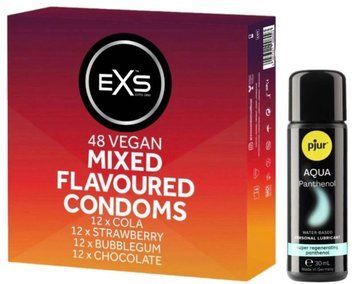 Набор EXS Mixed Flavoured (48 шт) + pjur Aqua Panthenol 30 мл SOS13436 фото