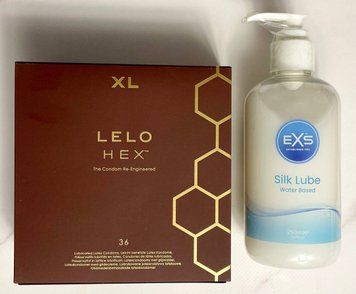 Набор LELO HEX Respect XL 36 Pack &ndash; Лубрикант EXS Aloe vera silk lube 250 мл SOS1618 фото