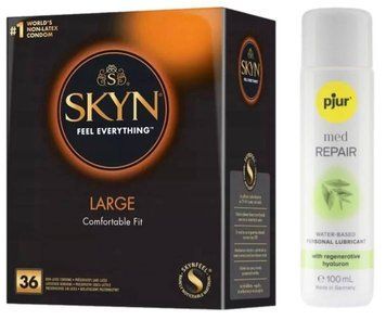 Комплект  SKYN Large 36 шт + Pjur MED Repair Glide 100 мл SOS13236 фото
