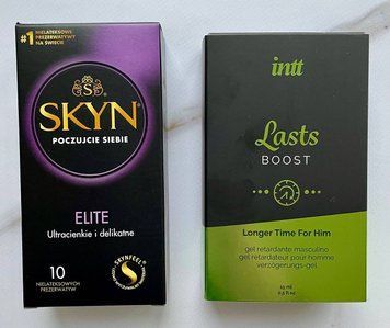 Набір SKYN Elite 10 шт - Пролонгатор для чоловіків Intt Lasts (15 мл) SOS2809 фото