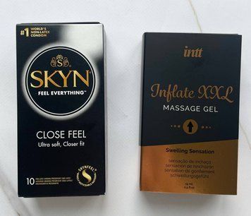 Комплект SKYN Close Feel 10 шт и Гель для стимуляции полового органа Intt Inflate XXL (15 мл) SOS1418 фото
