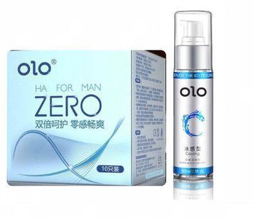 Набор Лубрикант охлаждающий OLO 60 мл и  Olo ZERO for man с гиалуроновой кислотой 10 шт OL43 фото