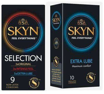 Набір : Skyn Selection 9 шт та Skyn Exstra Lube 10 шт SK60 фото