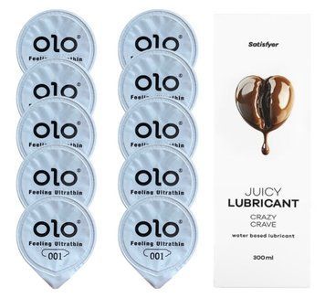 OLO Feeling Ultrathin 10 шт. + Лубрикант Satisfyer Crazy Crave 300 мл SOS12484 фото