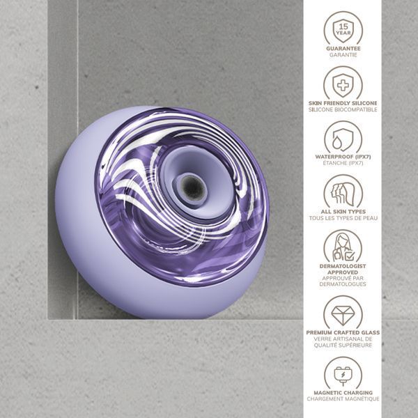 Массажер для лица и тела GESKE Sonic Cool&Warm Face and Body Massager 9в1 фиолетовый HB0281 фото