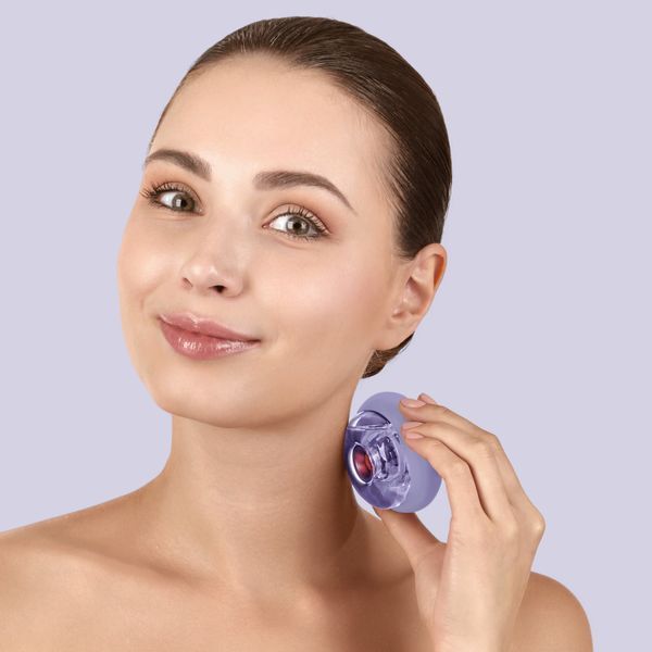 Массажер для лица и тела GESKE Sonic Cool&Warm Face and Body Massager 9в1 фиолетовый HB0281 фото