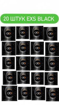 EXS Black Latex (чорного кольору) 20 шт SOS414 фото