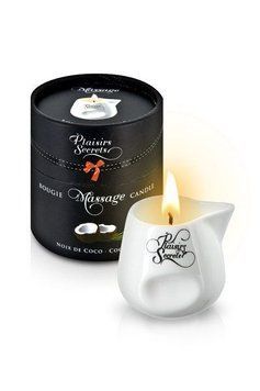 Массажная свеча Plaisirs Secrets Coconut (80 мл), керамический сосуд SO1846 фото