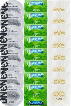 Набр 24 шт ONE Extra Strong + Delay Infinity + EXS Pure SOS7334 фото