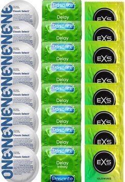 Набор 24 шт ONE Classic Select + Delay Infinity + EXS Glow in the Dark SOS7434 фото