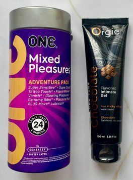 Комплект ONE Mixed Pleasures 24 шт - Лубрикант ORGIE LUBE TUBE шоколад, 100 мл SOS2906 фото