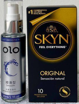 Комплект SKYN Original 10 шт + Лубрикант "olo smooth" 60 мл SOS1125 фото