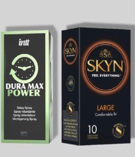 SKYN Large 10 шт + Пролонгатор Intt Dura Max Power (12 мл) SOS5626 фото
