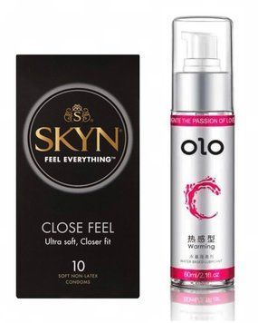 Набір: SKYN Close Feel 10 шт. + Лубрикант OLO 60 мл. SOS11784 фото
