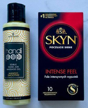 Набір SKYN Intense Feel 10 шт - Лубрикант Sensuva Handipop Mango Smoothie (125 мл)  SOS3379 фото