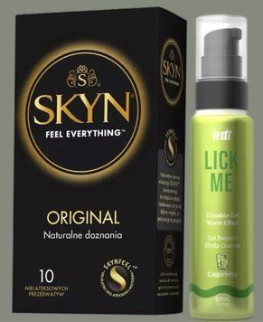 Комплект SKYN Original 10 шт +  Гель  INTT Lick Me Kissable Gel Caipirinha 50 мл SOS5826 фото