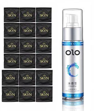 Комплект: SKYN Original 18 шт. + Лубрикант OLO 60 мл SOS11734 фото