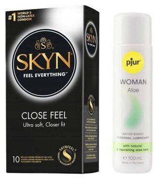 Комплект SKYN Close Feel 10 шт + Pjur Woman Aloe 100 мл SOS13187 фото