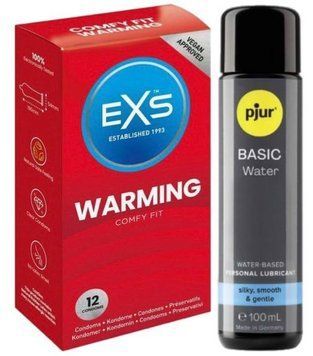Набор EXS Warming (12 шт) + pjur Basic Waterbased 100 мл SOS13487 фото